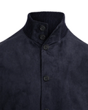 Navy Corsaro Suede-Knit Cardigan - Coming Soon